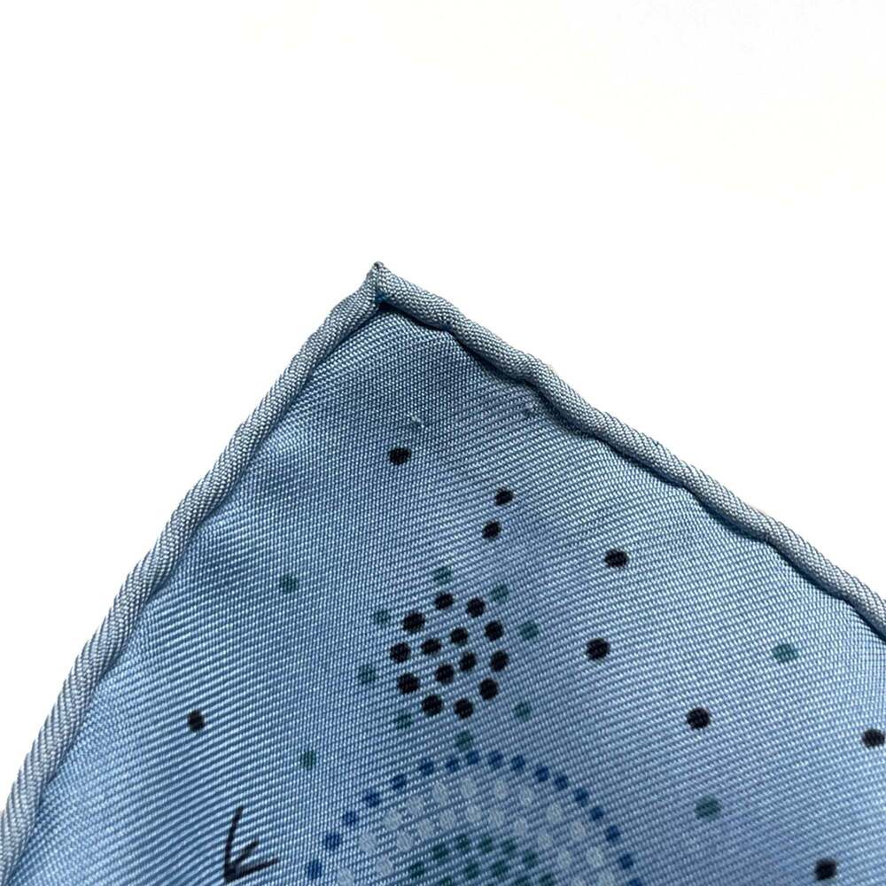 HERMES Blue Silk Scarf - Picture 5 of 6